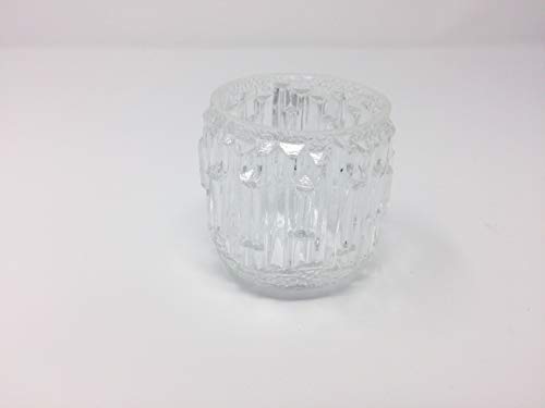 Retro Glas Lampenschirm Ersatzglas Diamantstruktur Loch 40mm (Streifen klar) von ORION LIGHTSTYLE