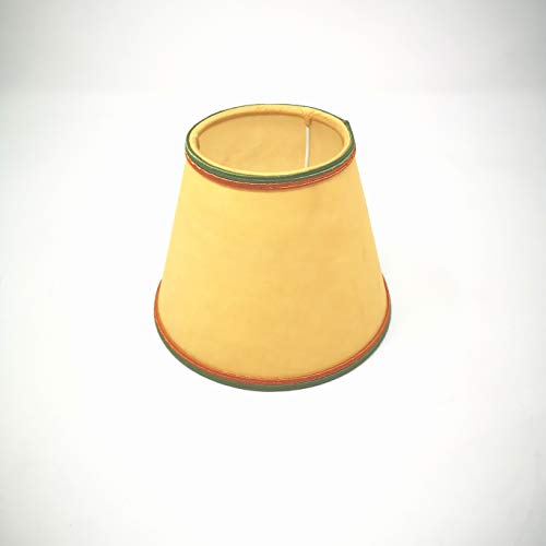 Schirm 1558 creme gelb mit grün orangen Rand, Ø unten 14cm, Ø oben 8cm, Höhe 11cm, Fassung E27 Schirm 1558 creme gelb mit grün orangen Rand, Ø unten 14cm, Ø oben 8cm, Höhe 11cm, Fassung E27 von ORION LIGHTSTYLE