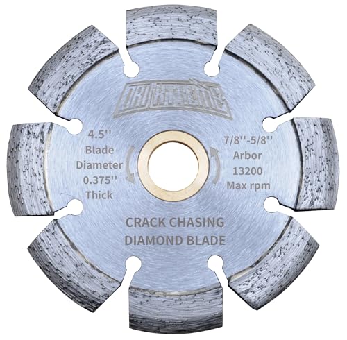 ORIXTREME 11,4 cm Diamant-Rissfräser-Klingen zum Fräsen und Reparieren von Rissen in Beton und Asphalt, 0,95 cm Breite mit 2,2 cm - 1,6 cm Dorn ORIXTREME 11,4 cm Diamant-Rissfräser-Klingen zum Fräsen und Reparieren von Rissen in Beton und Asphalt, 0,95 cm Breite mit 2,2 cm - 1,6 cm Dorn von ORIXTREME