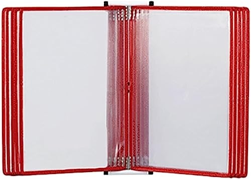 Ordner, an der Wand montierter Dokumentenhalter, Aktenordner im A4-Format, A4 [8,26 Zoll × 11,69 Zoll] 20 Taschen (Farbe: Rot, Größe: 13 × 9 × 3,15 Zoll) (Farbe: Grau, Größe: 13 x 9 x 3,15 Zoll) (Col von ORLOVA