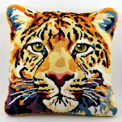 ORLUMY Anfänger Für Knüpfteppich Knüpfkissen Knüpfteppiche Set Abstrakter Tierleopard 43X43Cm,17X17Zoll Latch Hook Kits Cushion Crochet Yarn Cushion Pre-Printed Carpet Handmade ORLUMY Anfänger Für Knüpfteppich Knüpfkissen Knüpfteppiche Set Abstrakter Tierleopard 43X43Cm,17X17Zoll Latch Hook Kits Cushion Crochet Yarn Cushion Pre-Printed Carpet Handmade von ORLUMY