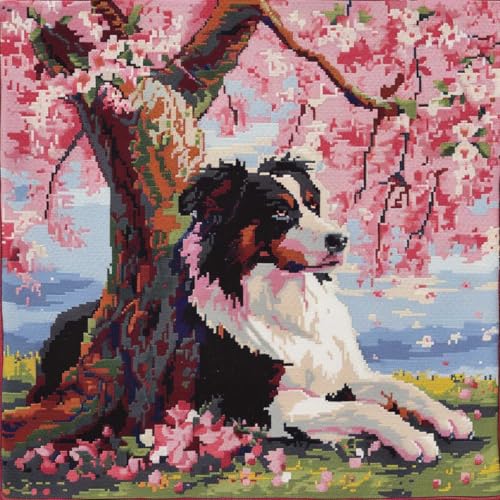 ORLUMY DIY Kissen Knüpfen Set Border-Collie-Tiere Knüpfhaken-Sets Hund Und Blumenbaum Knüpfhaken-Sets Kissenbezug Sofakissen Anfänger DIY Häkelgarn-Sets Handwerk Heimdekoration 43x43cm ORLUMY DIY Kissen Knüpfen Set Border-Collie-Tiere Knüpfhaken-Sets Hund Und Blumenbaum Knüpfhaken-Sets Kissenbezug Sofakissen Anfänger DIY Häkelgarn-Sets Handwerk Heimdekoration 43x43cm von ORLUMY