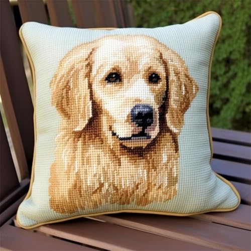ORLUMY DIY Kissen Knüpfen Set Golden Retriever Tier Knüpfhaken-Sets,Hundeporträt,Knüpfhaken-Sets,Kissenbezug,Sofakissen,Anfänger,Diy,Häkelgarn-Sets,Basteln,Heimdekoration 43x43cm ORLUMY DIY Kissen Knüpfen Set Golden Retriever Tier Knüpfhaken-Sets,Hundeporträt,Knüpfhaken-Sets,Kissenbezug,Sofakissen,Anfänger,Diy,Häkelgarn-Sets,Basteln,Heimdekoration 43x43cm von ORLUMY
