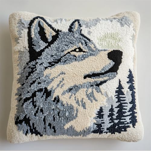 ORLUMY Landschaft Knüpfkissen Set,Wolf,Für Kinder Oder Anfänger Erwachsene Zum Selber Knüpfen,Diy Knüpfteppich Knüpfpackung,Knüpfhaken Set,43X43Cm ORLUMY Landschaft Knüpfkissen Set,Wolf,Für Kinder Oder Anfänger Erwachsene Zum Selber Knüpfen,Diy Knüpfteppich Knüpfpackung,Knüpfhaken Set,43X43Cm von ORLUMY