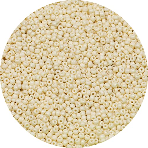 ORNSHIZI Rocailles-Perlen, 2 mm, beige, 12/0, 50 g, ca. 5000 Stück, für die Herstellung von Taillenarmbändern, Ohrringen, Halsketten, Schmuck ORNSHIZI Rocailles-Perlen, 2 mm, beige, 12/0, 50 g, ca. 5000 Stück, für die Herstellung von Taillenarmbändern, Ohrringen, Halsketten, Schmuck von ORNSHIZI