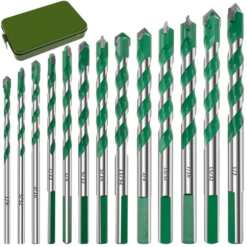13pcs Sechskantbohrer Set Mehrzweck Bohrer Set mit mehreren Größe Mauerwerksschraubendreher Bit genau und schneller Bohrungen für gehärtete Metallgussgussgussguss von OROMYO