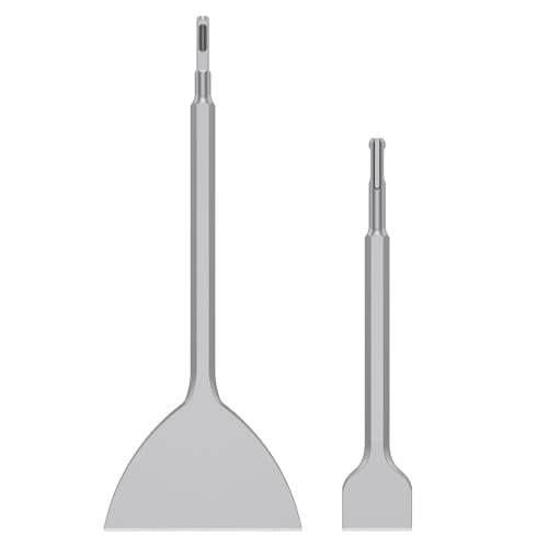 2pcs SDS Plus Meißel Set, Hoher Kohlenstoffstahl Fliesenmeißel für Bohrhammer Spatmeißel für Beton, Mauerwerk, Fliesen, Fliesenkleber, Naturstein 2pcs SDS Plus Meißel Set, Hoher Kohlenstoffstahl Fliesenmeißel für Bohrhammer Spatmeißel für Beton, Mauerwerk, Fliesen, Fliesenkleber, Naturstein von OROMYO