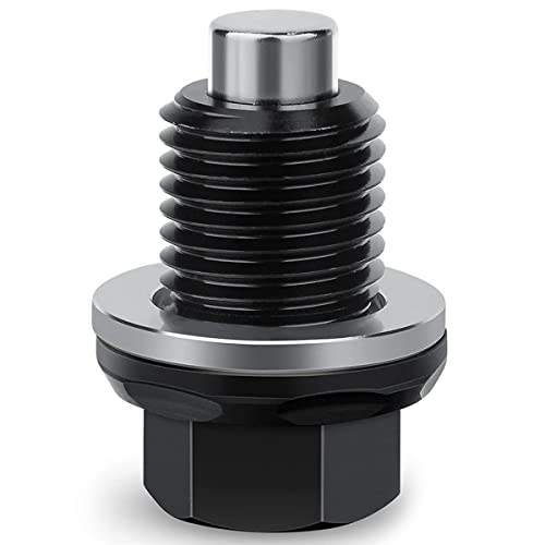 Magnetöl Abflussstopfen Aviation Aluminium Magnetische Ölabflussschraubenstecker Motorabflussmutterschraube mit Dichtungsaustausch für die meisten Autos(m14) von OROMYO