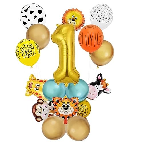 ORTAVA 1. Geburtstag Mädchen,1. Geburtstag Junge,Luftballon 1. Geburtstag,Waldtiere Geburtstag Deko,Geburtstagsdeko 1 Geburtstag,1 Jahr Geburtstag Mädchen,Geburtstag Deko Junge,Geburtstagsdeko Jungen von ORTAVA