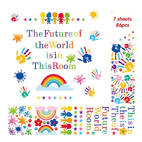 ORTAVA 86 Stück Wandsticker Kinderzimmer, Wandtattoo Kinderzimmer, Wall Stickers Kids Bedroom,Wandtattoo Regenbogen, Little Deco,Regenbogen Wandtattoo,Wandtattoo Regenbogen Kinderzimmer ORTAVA 86 Stück Wandsticker Kinderzimmer, Wandtattoo Kinderzimmer, Wall Stickers Kids Bedroom,Wandtattoo Regenbogen, Little Deco,Regenbogen Wandtattoo,Wandtattoo Regenbogen Kinderzimmer von ORTAVA