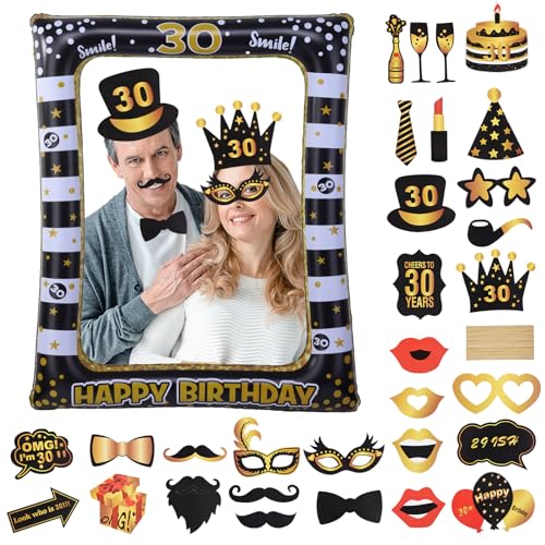 ORUZA 30. Geburtstag Foto Requisiten, 30 Stück Photo Booth Props Dekoration Accessoires, Geburtstag Accessoires für Geburtstagsfeier Lustige Party Requisiten Selfie Requisiten Geburtstag Deko ORUZA 30. Geburtstag Foto Requisiten, 30 Stück Photo Booth Props Dekoration Accessoires, Geburtstag Accessoires für Geburtstagsfeier Lustige Party Requisiten Selfie Requisiten Geburtstag Deko von ORUZA