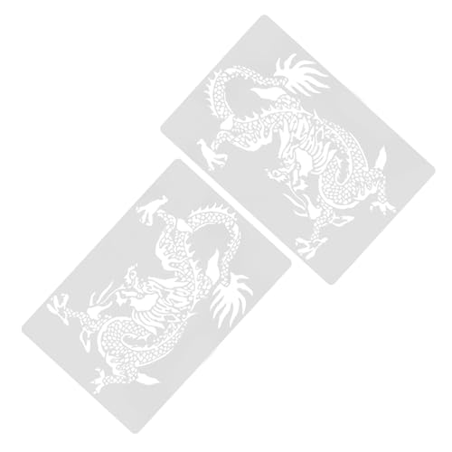 1 Satz Drachen Malvorlagen Dekorative Schablonen Für Diy Malerei Werkzeug Zum Ausmalen Und Gestalten Von Kunstwerken 2 Stück von OSALADI