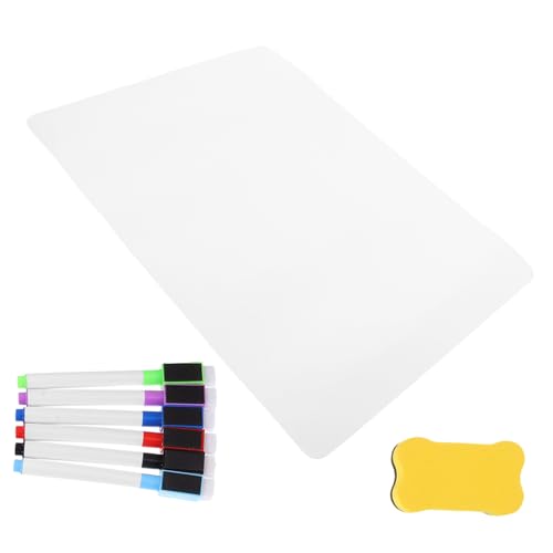 1 Satz Magnetisches Whiteboard mit Abwischbaren Markern und Radiergummi für Kühlschrank Büro und Kreative Anwendungen 1 Satz Magnetisches Whiteboard mit Abwischbaren Markern und Radiergummi für Kühlschrank Büro und Kreative Anwendungen von OSALADI