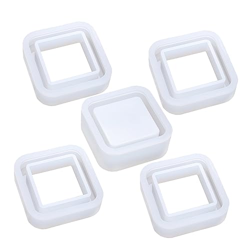 1 Satz Silikon Diy Gießform für Dekorative Aufbewahrung Quadratischer Sockel Stapelbare Rahmen Wiederverwendbar für Projekte und Individuelles Design von OSALADI