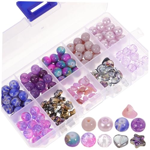 1 Schachtel Diy Glasperlen für Armbänder Box mit Bunten Runden Spacer Beads für Schmuckherstellung für Handarbeiten und von OSALADI