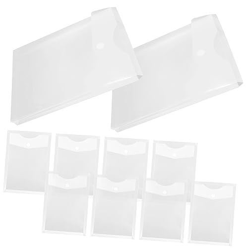 10 Stück Dokumentenspeicher Taschen Transparente Aufbewahrungsbeutel mit Vielseitige Aktenhüllen für Schule Büro und Zuhause 10 Stück Dokumentenspeicher Taschen Transparente Aufbewahrungsbeutel mit Vielseitige Aktenhüllen für Schule Büro und Zuhause von OSALADI
