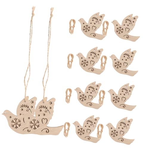 10 Stück Holzscheiben DIY Bastelset für Weihnachten Hochzeit und Partys Unvollendete Holzornamente für Dekorationen und Handwerksprojekte 10 Stück Holzscheiben DIY Bastelset für Weihnachten Hochzeit und Partys Unvollendete Holzornamente für Dekorationen und Handwerksprojekte von OSALADI