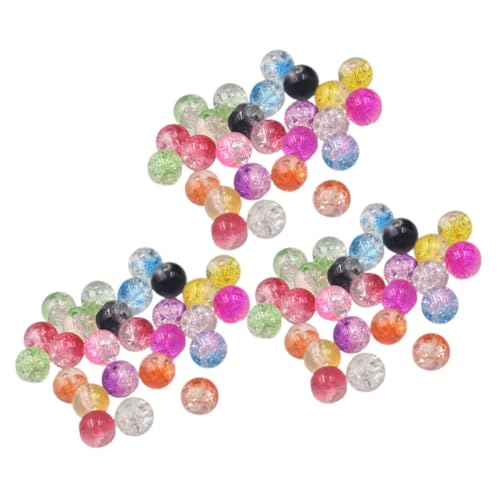 100 Stück Crackle Glasperlen Runde Lose Diy Perlen für Schmuckdesign Armbänder und Bastelprojekte Mix von OSALADI