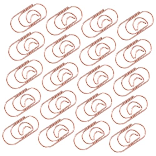 100 Stück Mond Büroklammern Dekorative Klammern Roségold Multifunktionale Clips für Diy Lesezeichen Fotoalben und Dokumente Stabil und Leicht zu Handhaben 100 Stück Mond Büroklammern Dekorative Klammern Roségold Multifunktionale Clips für Diy Lesezeichen Fotoalben und Dokumente Stabil und Leicht zu Handhaben von OSALADI