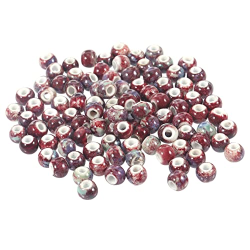 100Stücke Keramikperlen DIY Schmuck Herstellung Runde Perlen für Armbänder und Haarschmuck Vielseitige Bastelmaterialien für Projekte 100Stücke Keramikperlen DIY Schmuck Herstellung Runde Perlen für Armbänder und Haarschmuck Vielseitige Bastelmaterialien für Projekte von OSALADI