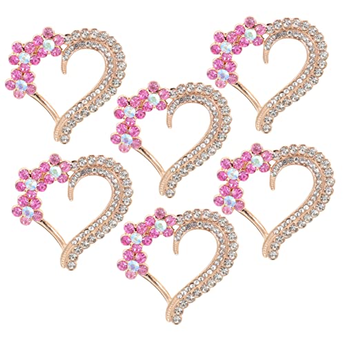 10Stücke Herz Strass Applikationen für DIY Mode Dekorative Patches für Kleidung Schuhe und Handtaschen Glitzernde Legierungszubehör mit Blumenmotiven von OSALADI