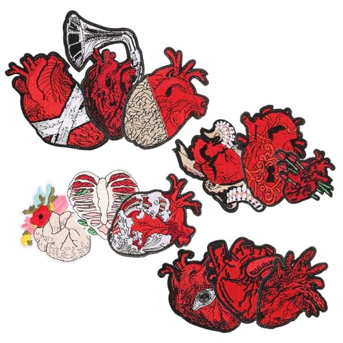 12 Stück Teiliges Herz Patches zum Aufbügeln Stylische Flicken für Kleidung Diy Reparaturen und Nähprojekte für Bekleidungsverschönerung und Löcherabdeckung von OSALADI