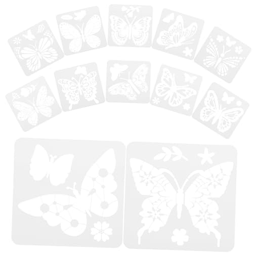 12 Stück Teiliges und Graffiti Schablonen für Diy Muster Wiederverwendbare Malvorlagen für Scrapbooking und Bastelprojekte von OSALADI