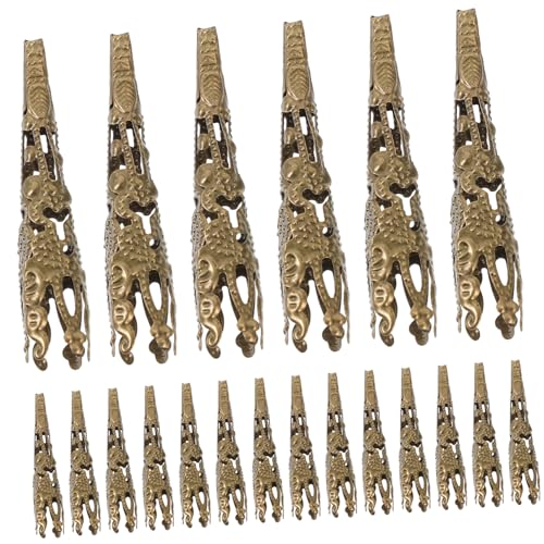 120 Stück Kegelperlenkappen für Schmuckherstellung Vielseitige Diy Perlenkappen für Armbänder Ohrringe und Rostfrei und Langlebig von OSALADI