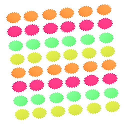120Stücke Fluoreszierende Preisschilder Abnehmbare Verkaufsschilder für Einzelhandelsgeschäfte Kreative Werbung mit Gelben Pinken Orangen und Grünen Designs von OSALADI
