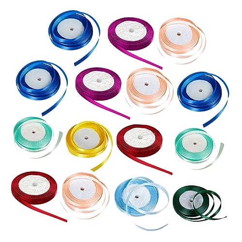 15 Rollen Satin Geschenkband Dekoratives Bastelbänder für Hochzeiten Blumenarrangements und Projekte Strapazierfähigem Vielfältige Farben 15 Rollen Satin Geschenkband Dekoratives Bastelbänder für Hochzeiten Blumenarrangements und Projekte Strapazierfähigem Vielfältige Farben von OSALADI