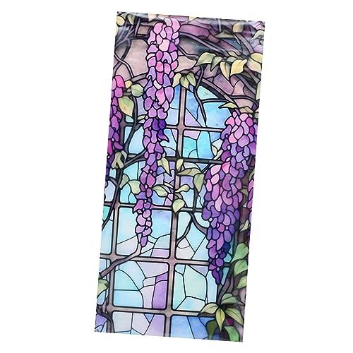 1Blatt Vintage Buntglas Fensterfolie Abnehmbar Statische Klammer für Badezimmer Glastüren und Fenster Romantisches Design 1Blatt Vintage Buntglas Fensterfolie Abnehmbar Statische Klammer für Badezimmer Glastüren und Fenster Romantisches Design von OSALADI