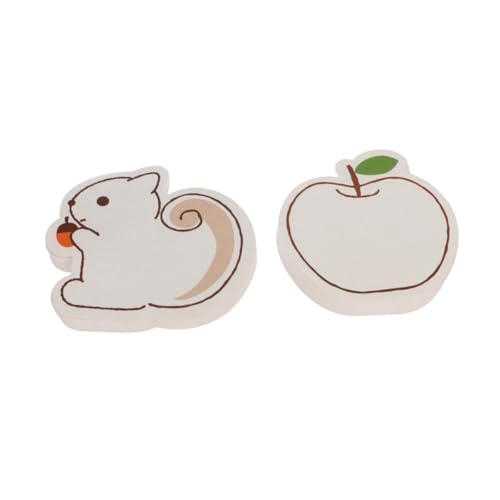 2 Packungen Kawaii Cartoon Message Cards Leere Notizkarten Apfel für Schule und Büro Niedliche Selbstklebende Haftnotizen für Erinnerungen und Listen von OSALADI