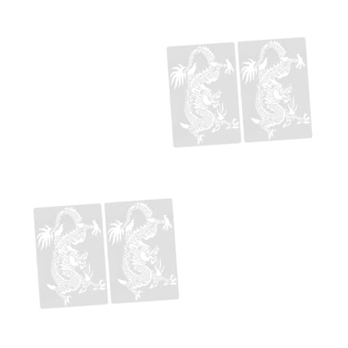 2 Sätze Drachen Malvorlagen Diy Zeichenschablonen Wiederverwendbare Templates Für Kunstprojekte Für Künstlerische Entwicklung Und Spaß 2 Stücke * 2 von OSALADI