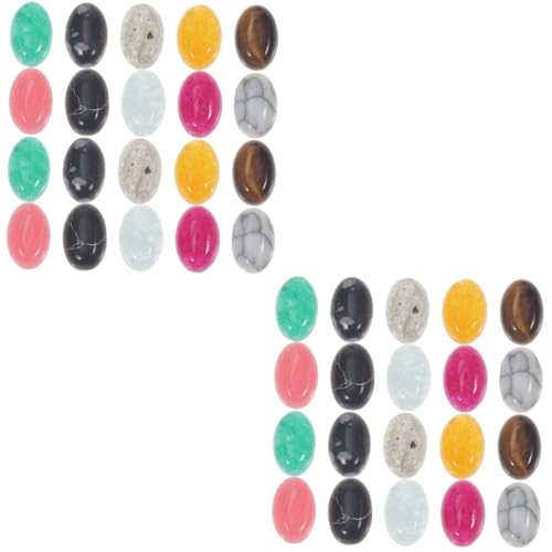 OSALADI 2 Sätze Natürliche Cabochons Beads Für Diy Schmuckherstellung Zufällige Farben Für Designs Und Dekorationen Zufällige Farbe 20 Stück * 2 OSALADI 2 Sätze Natürliche Cabochons Beads Für Diy Schmuckherstellung Zufällige Farben Für Designs Und Dekorationen Zufällige Farbe 20 Stück * 2 von OSALADI