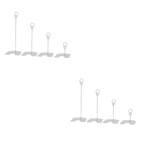 2 Sätze Teiliges Tischkartenhalter Für Hochzeit Shower Und Partys Elegante Silberne Kartenclips Zur Dekoration Und Organisation Von Tischnummern Und Namenskarten Stabil 4 Stück * 2 von OSALADI