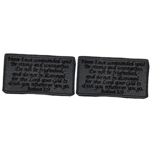 2 Stück Adhesive Clothes Patch Waschbarer DIY Aufnäher mit Bibelversen für Kleidung Rucksäcke und Taschen für Dekoration und Reparatur von Textilien 2 Stück Adhesive Clothes Patch Waschbarer DIY Aufnäher mit Bibelversen für Kleidung Rucksäcke und Taschen für Dekoration und Reparatur von Textilien von OSALADI