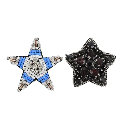 2 Stück Diy Kleidungspatches mit Strass und Kristallen Applikationen für Kleidung und Taschen für Upcycling Projekte und Individuelles Design von OSALADI