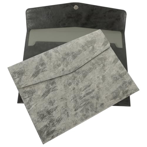 2 Stück Faux Leather Dokumententasche Wiederverwendbare Aktenaufbewahrung Praktischer Organizer für Büro Schule und Reisen von OSALADI