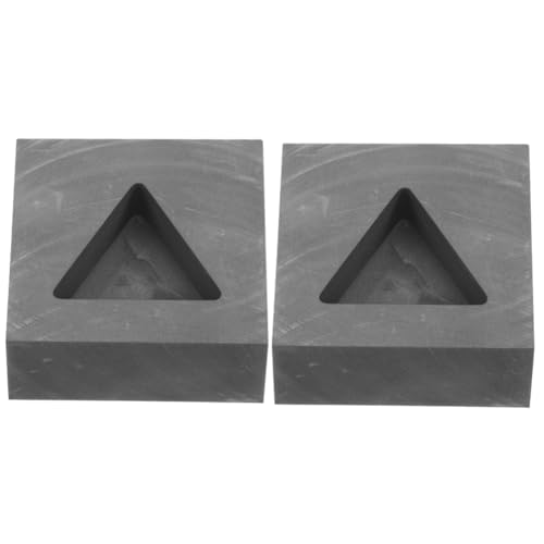 2 Stück Graphit Gießform Wiederverwendbare Schmelzform für Gold und Silber Metallgusswerkzeug Hochtemperaturbeständig für Experimente und Lehrzwecke 2 Stück Graphit Gießform Wiederverwendbare Schmelzform für Gold und Silber Metallgusswerkzeug Hochtemperaturbeständig für Experimente und Lehrzwecke von OSALADI