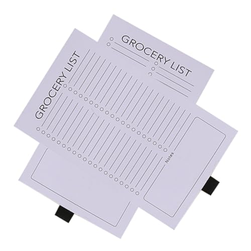 2 Stück Magnetisches Notizbuch für Kühlschrank Einkaufslistenblock mit Abziehbarer für Haushaltsorganisation und Lebensmittelplanung Praktischer Magnet zur Einfachen Anbringung von OSALADI