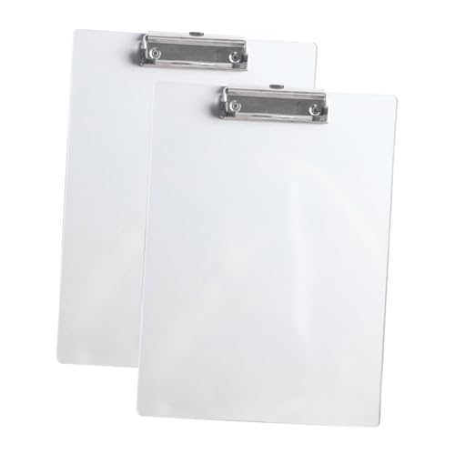 2 Stück Transparente Klemmbretter Multifunktionale Schreibplatte für Büro und Konferenzen Robuste Pet Dateiablage mit Schreibunterstützung 2 Stück Transparente Klemmbretter Multifunktionale Schreibplatte für Büro und Konferenzen Robuste Pet Dateiablage mit Schreibunterstützung von OSALADI