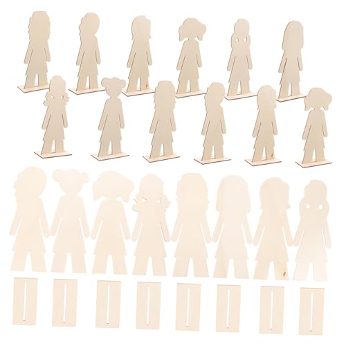 20 Stück Holzfiguren für Bastelarbeiten Unbehandelte Holzplatten für Diy Dekorationen für Erwachsene Hochzeiten Partys und Heimdekorationen von OSALADI