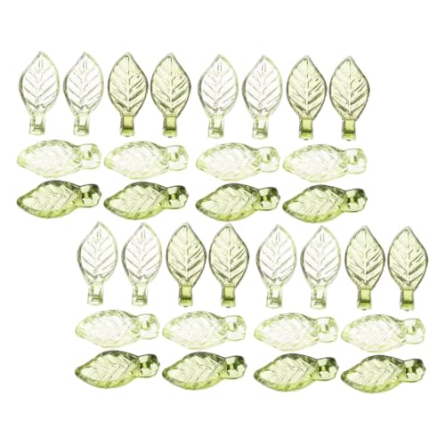 200 Stück Acrylblätter Perlen Blattanhänger Für Halsketten Blatt Diy Charms Blattanhänger Selber Machen Schmuck-blatt-charms Anhänger Zum Basteln Blätter Blattreiz Zubehör Basteln von OSALADI