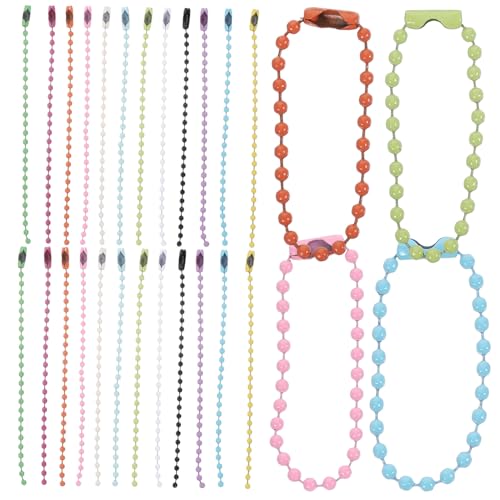 200 Stück Kugelkette Metall Dekorative Schlüsselanhänger Kette Vielseitig Einsetzbare Perlenketten für Diy Schmuck und Taschenanhänger 200 Stück Kugelkette Metall Dekorative Schlüsselanhänger Kette Vielseitig Einsetzbare Perlenketten für Diy Schmuck und Taschenanhänger von OSALADI
