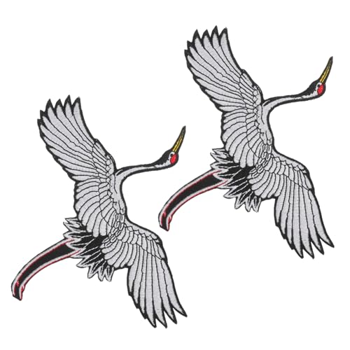 2Stücke Rote Kran Stickerei Patches für Kleidung Hochwertige Applikationen für DIY Projekte für Jeans und Mehr mit Hervorragender Verarbeitung und Lebendigen 2Stücke Rote Kran Stickerei Patches für Kleidung Hochwertige Applikationen für DIY Projekte für Jeans und Mehr mit Hervorragender Verarbeitung und Lebendigen von OSALADI