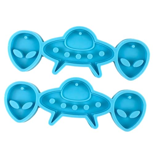 2Stücke Silikonform DIY Raumschiff und Alien Anhänger für Schmuckherstellung Epoxidharz Gießform für Ohrringe Schlüsselanhänger und Bastelprojekte 2Stücke Silikonform DIY Raumschiff und Alien Anhänger für Schmuckherstellung Epoxidharz Gießform für Ohrringe Schlüsselanhänger und Bastelprojekte von OSALADI