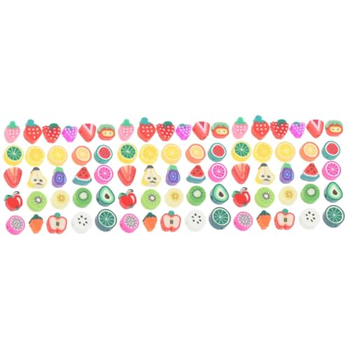 3 Sätze Diy Obstperlen Polymer Spacerperlen Für Armbänder Und Schmuckherstellung Bastelmaterialien Für Designs 100 Stück * 3 von OSALADI