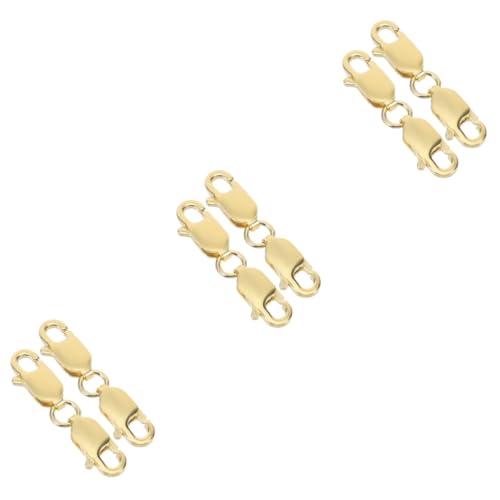 3 Sätze Doppelte Lobster Clasps Für Schmuckherstellung Goldfarbene Verschlüsse Für Armbänder Und Diy Zubehör Für Projekte 2 Stücke * 3 3 Sätze Doppelte Lobster Clasps Für Schmuckherstellung Goldfarbene Verschlüsse Für Armbänder Und Diy Zubehör Für Projekte 2 Stücke * 3 von OSALADI