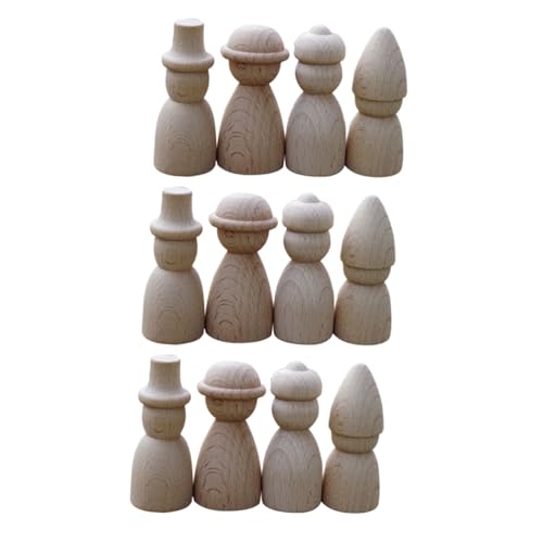 3 Sätze Holz Peg Dolls Unfertige Diy Figuren Zum Bemalen Holzpuppen Für Kinderzimmer Dekoration Für Bastelprojekte Und Pädagogisches 4 Stück * 3 3 Sätze Holz Peg Dolls Unfertige Diy Figuren Zum Bemalen Holzpuppen Für Kinderzimmer Dekoration Für Bastelprojekte Und Pädagogisches 4 Stück * 3 von OSALADI