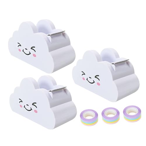 3 Sätze Portable Klebebandabroller Teiliges aus Hochwertigem Stabiler Klebeband Cutter für Schule und Zuhause Design für Bastelprojekte von OSALADI